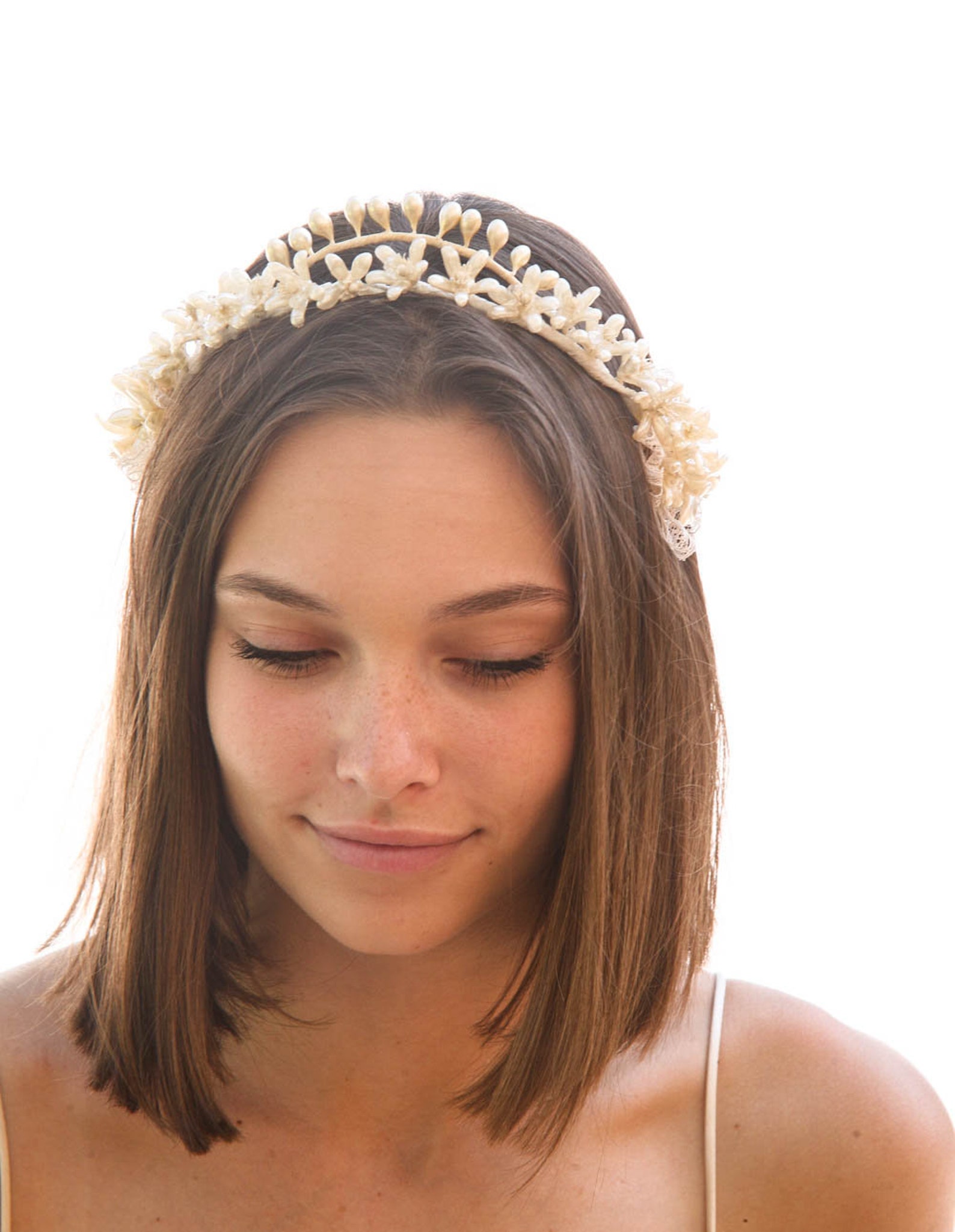 Antique Wax Flower Tiara Wedding Headpiece Vintage Wax Flower Etsy