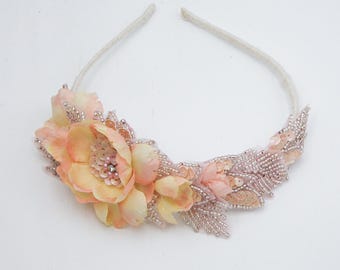 Wedding Guest Headband Bridesmaid Headband With Roses Hair  display picture 1