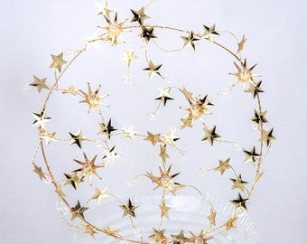 Gouden hemelse bruidstaarttopper, ster bruiloftsdecor