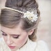 Wedding Hair Vintage Romance Pearl Headband or Wedding Tiara with Birdcage Netting, Pearl Wedding Headband, Vintage Bridal Headpiece 