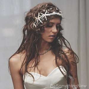 Beach Wedding Crown Starfish Crown, Beach Wedding Headpiece, Mermaid Costume Headband, Wedding Headpiece, Halloween Costume