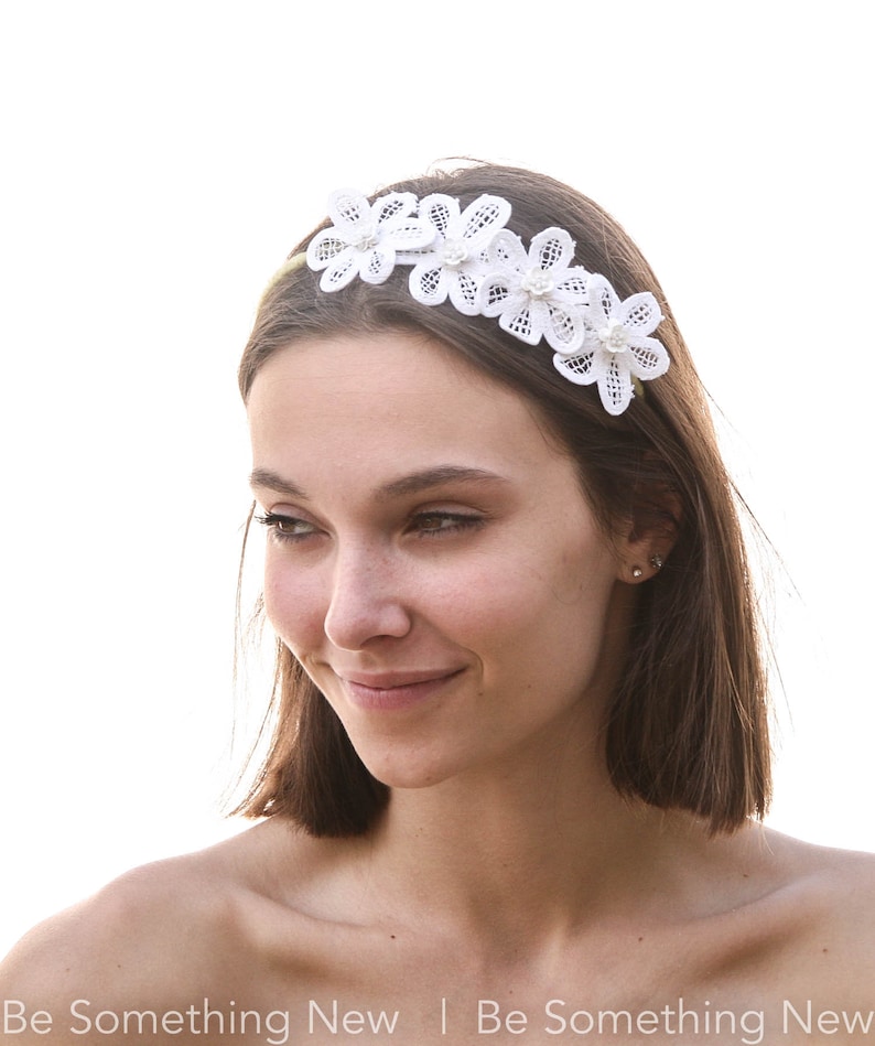 Lace Wedding Headband Wedding Hair Accessory Bohemian Lace Etsy
