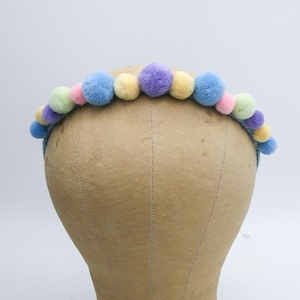 Colorful Pom Pom Headband: Fun Kids & Adults Hair Accessory