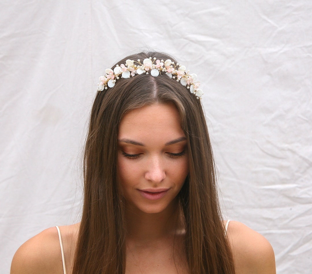 Ethereal White Floral Crown Headband main image 0
