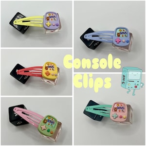 Gameboy Hair Clip~ Hair Bow|Cutecore | Gyaru |Kidcore| Cabochon Clip | Kandii| Kawaiicore|Fairy Kei | Harajuku Decora|Coquette| Pastel