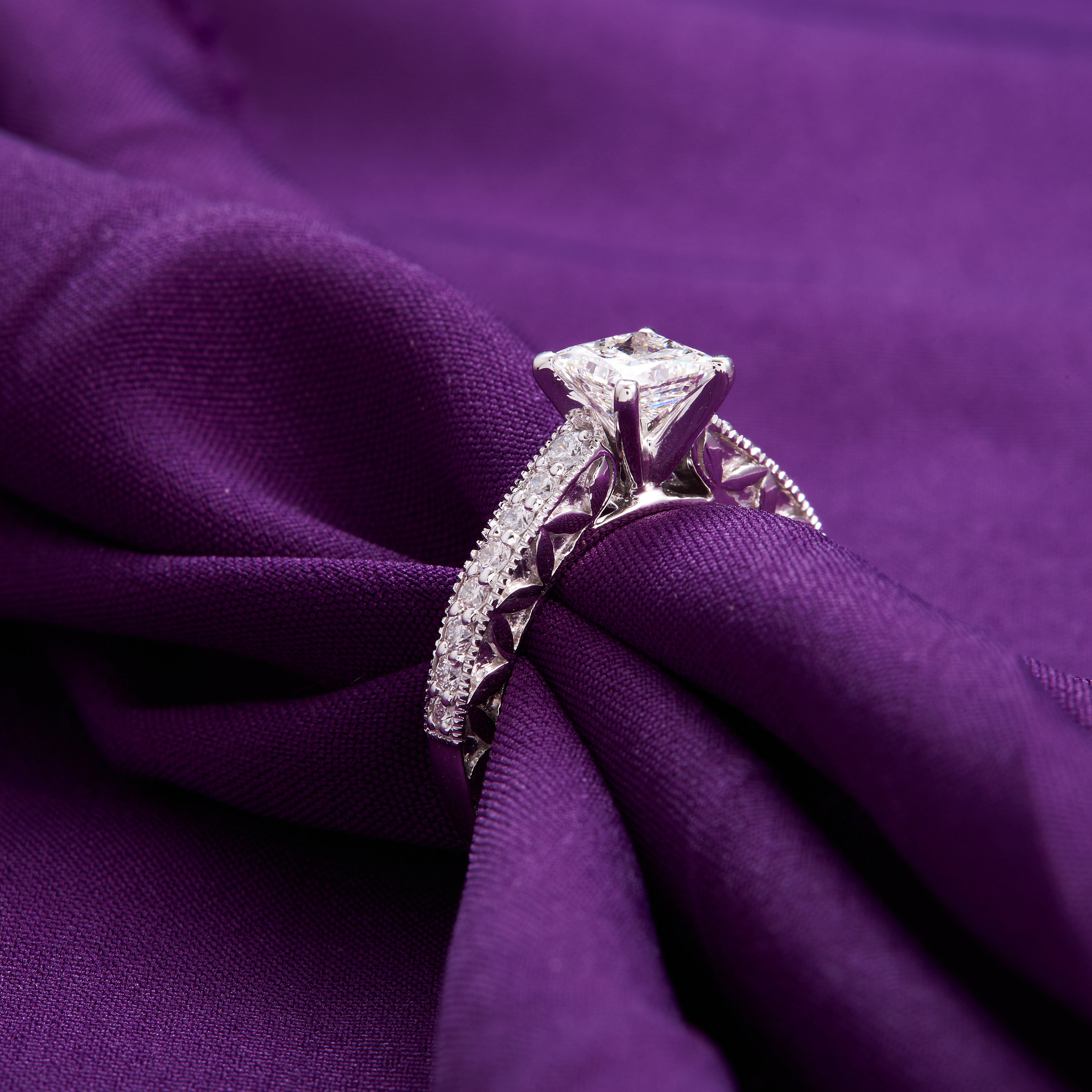 Princess cut diamond ring