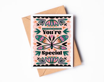 You Are SPECIAL A2 Blank Greeting Card