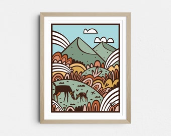 Mountain Meadow Love Print