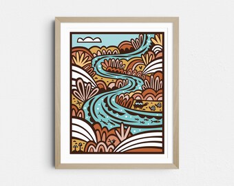 Mountain River Print