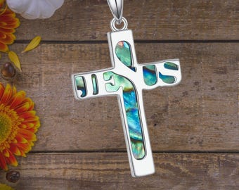 Jesus Cross Necklace Sterling Silver Cross Necklace For Women