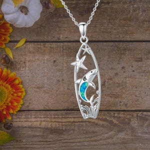 Shark Necklace 925 Sterling Silver Ocean Pendant Necklace For Women Girls