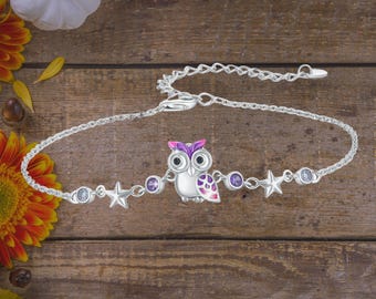 Uilenarmband voor dames 925 sterlingzilveren uilarmband zilveren sieraden