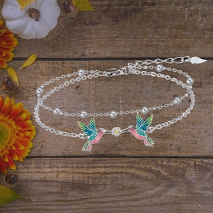 Hummingbird Bracelet For Women 925 Sterling Silver Hummingbird Jewelry for Women Girls