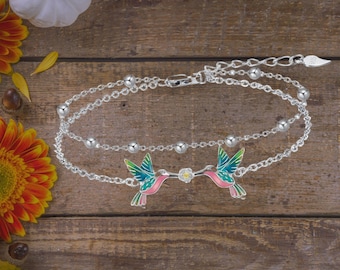 Kolibriearmband voor dames 925 sterlingzilveren kolibriesieraden voor dames en meisjes