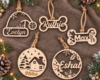Personalized Wooden Christmas Ornament, Custom Name Christmas Tree Decoration, Family Christmas Gift, 2026 Christmas Keepsake