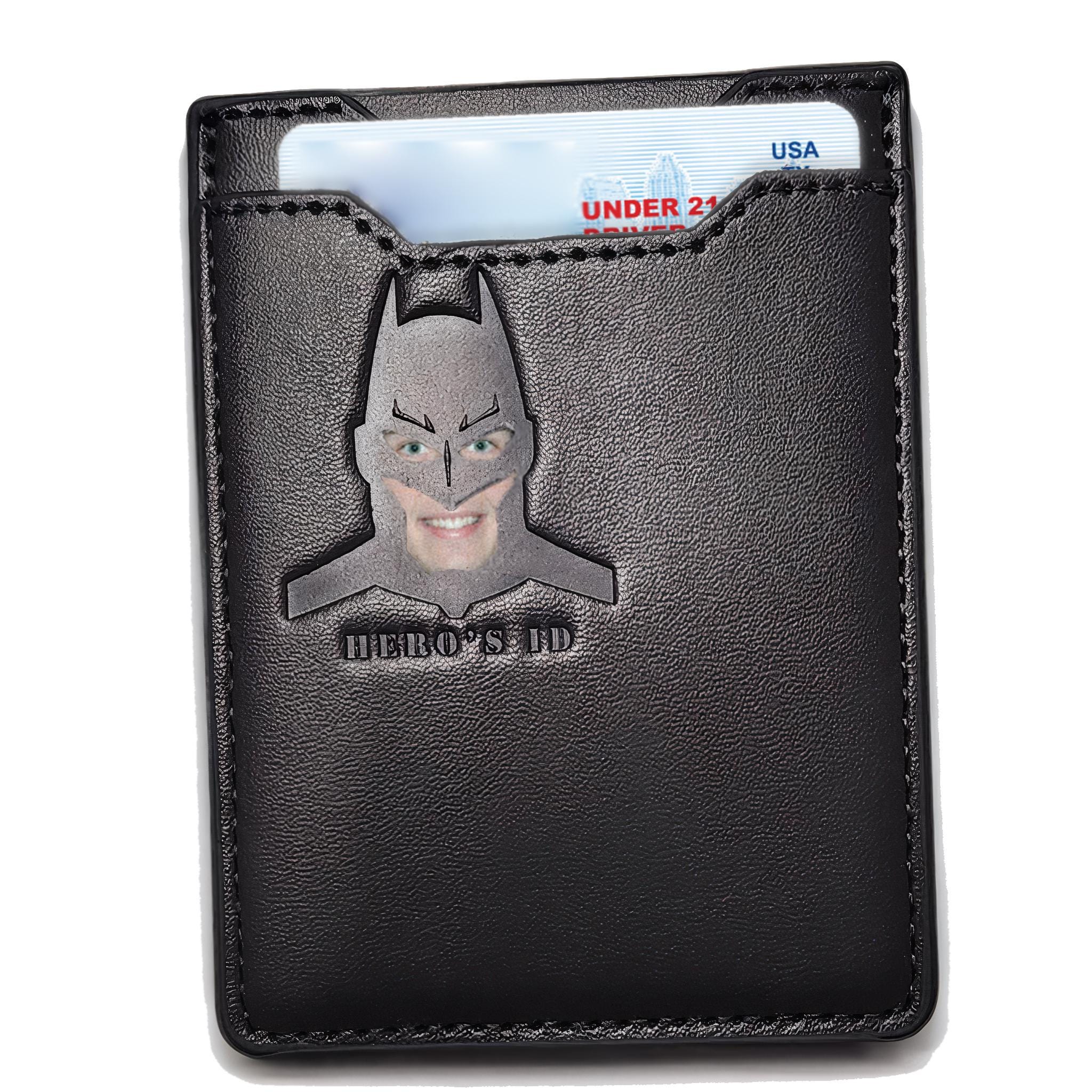 Tarjetero De Batman Para Hombre Portafolio De Cuero Para Hombres