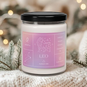 Birth Month Candle Personalized Astrology Gifts for Her Custom Birthdate Candle Zodiac Sign Birthday Gift