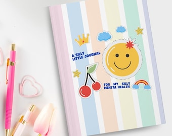 Diario divertido para la salud mental: cuaderno de registro diario, regalo de autocuidado, diario de terapia