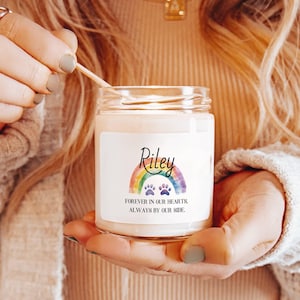 Custom Pet Memorial Candle Personalized Pet Remembrance Gift Dog Sympathy Gift Memorial Candle for Pets Pet Loss