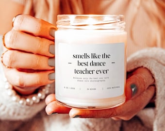 Dance Teacher Gift Candle Dance Recital Thank You Gift for Dance Instructor Ballet Teacher