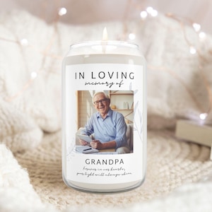 Personalized Memorial Candle - Comforting Sympathy Gift - Loss of Loved One - In Loving Memory