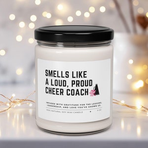 Vela de entrenador de porristas Regalo único para entrenador de porristas Regalo divertido de porristas Vela de agradecimiento para mamá animadora