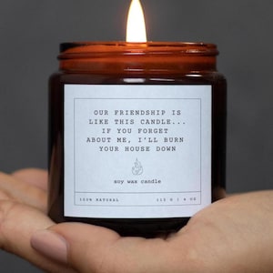 Our Friendship Is Like This Candle - Funny Gift for Best Friend - Unique Friendship Candle - Birthday Gift