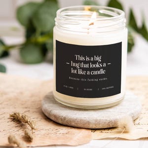 Vela de duelo "Esto apesta", regalo de condolencia por pérdida, regalo conmemorativo, pensando en ti, vela de apoyo para la salud mental por ruptura