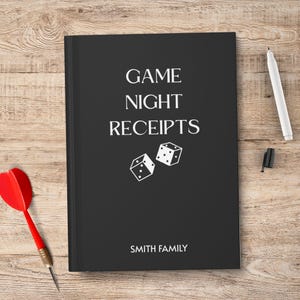 Personalized Game Night Score Book Custom Family Game Night Journal Unique Gift for Board Game Lovers