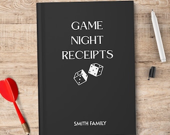 Personalized Game Night Score Book Custom Family Game Night Journal Unique Gift for Board Game Lovers
