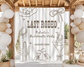 Last Rodeo Bachelorette Banner,  Cowgirl Hen Party Backdrop, Nashville Bach, Future Mrs Banner, Western Bachelorette
