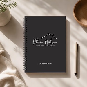 Personalized Realtor Notebook, Closing Gift, Customizable Journal, Real Estate Presents, Thank You Gift