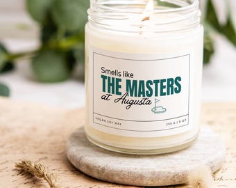 Vela con aroma a Masters - Regalo ideal para torneos de golf - Perfecto para amantes del golf - Regalo único para jugadores de golf