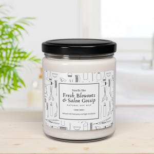 Bougie drôle de coiffeur, cadeau personnalisé pour coiffeur, cadeau unique pour propriétaire de salon, bougie de remise de diplôme en cosmétologie, cadeau pour coiffeur
