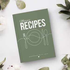 Individuelles Rezeptbuch Familienerbstück Kochbuch personalisiertes Geschenk für Oma Mama Rezept Journal