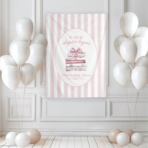 New Chapter Baby Shower Backdrop, Custom Storybook Welcome Sign, Personalized Banner, Book Themed Shower, Storybook Shower, Once Upon a Time 26" × 36"