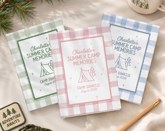 Summer Camp Journal, Camp Care Package, Camp Diary Keepsake, Camp Counselor Gift, Personalized Notebook for Boys and Girls