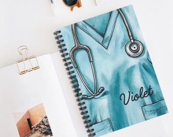 Personalized Nurse Notebook, Custom Nurse Gift, Nursing Student Journal, Graduation Gift for Nurses, Unique Keepsake