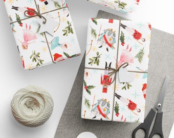 Ballerina Gift Wrap Nutcracker Ballerina Wrapping Paper Whimsical Holiday Gift Wrap Cute Christmas Gift Wrap for Girls