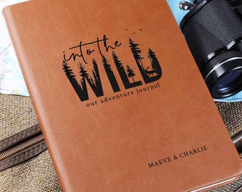 Personalized Adventure Journal for Couples, Custom Keepsake Travel Gift, Unique Anniversary Memory Book, Leather Notebook