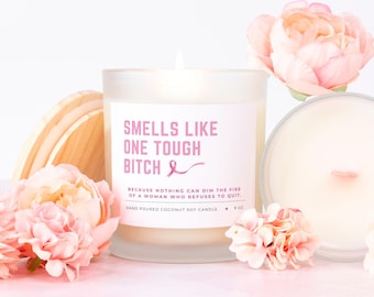 Mastectomy Gifts, Funny Breast Cancer Candle, Encouragement Gift for Recovery, Mastectomy Recovery Candle, 9oz Soy Wax