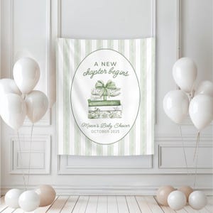 New Chapter Baby Shower Backdrop, Custom Storybook Welcome Sign, Personalized Banner, Book Themed Shower, Storybook Shower, Once Upon a Time 50" × 60"