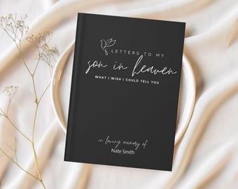 Briefe an meinen Sohn im Himmel Trauer Journal Sympathie Geschenk Personalisierte Erinnerung Notizbuch