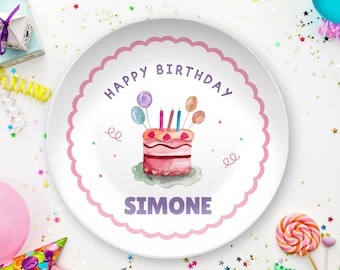 Personalized Birthday Plate, Unique Kids Keepsake, First Birthday, Custom Dish for Birthday Celebrations, Perfect Gift for Children