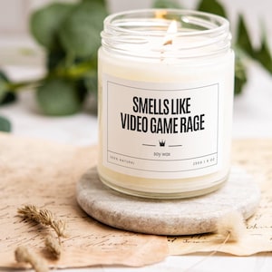 Video Game Rage Candle, Funny Gifts for Him, Nerdy Gamer Gift, Birthday Gift for Teenage Boy, Game Room Decor, Unique Candle for Gamers