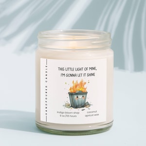 This Little Light Of Mine Candle, Dumpster Fire, Let It Shine, Self Care, Coworker Gift, Boss Gift, Funny Candle, Best Friend Gifts