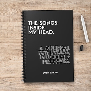 Lieder in meinem Kopf - Personalisiertes Songwriten Notizbuch - Lyrisches Journal für Musiker - Kreatives Schreiben Geschenk - Musik Komposition Buch