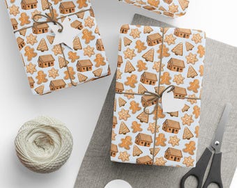 Lebkuchenhaus Geschenkpapier Niedliche Urlaub Geschenkverpackung Festliche Lebkuchen Design Weihnachtsgeschenk Ideen