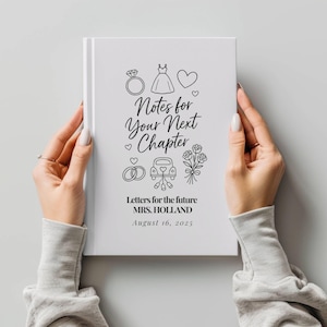 Letters to the Bride Book, Personalized Bridal Shower Guest Book, Bachelorette Keepsake, Wedding Gift Album, Hen Do Scrapbook