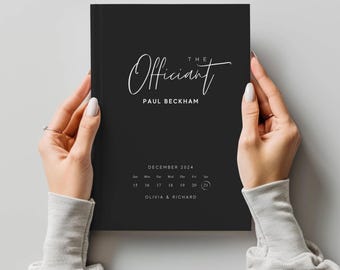 Personalisiertes amtierendes Notizbuch, benutzerdefiniertes Hochzeitstagebuch, Pastor Geschenkideen, Zeremonien-Andenken, amtierendes Buch